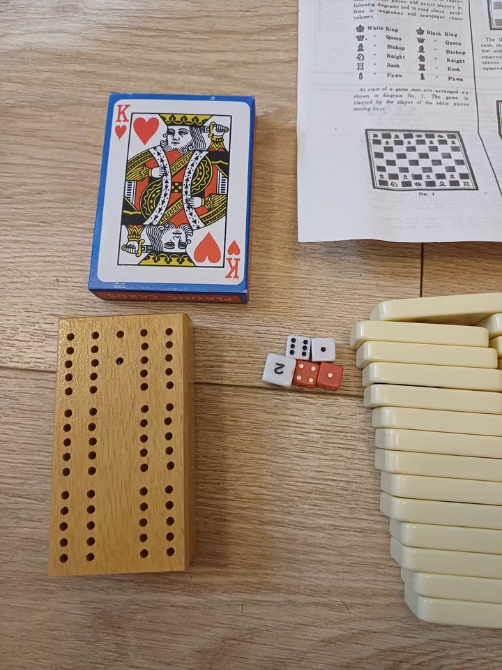 Backgammon, Dominoes, Chess, Checkers Set with Carry Case VGC 100% Complete - Image 2 of 4