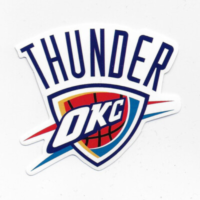 Oklahoma City Thunder OKC Aufkleber / Sticker, 7 x 6,5 cm, NBA Basketball, Neu