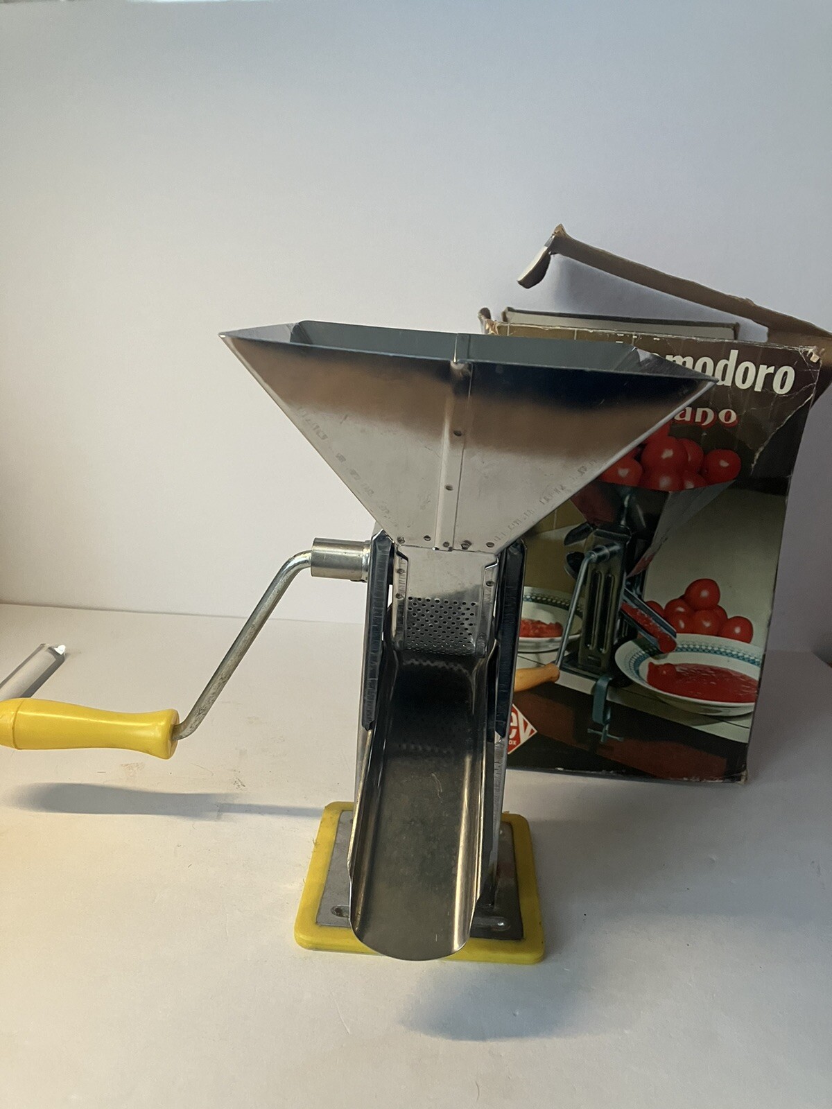 Vintage Vev san marzano tomato hand food mill strainer stainless steel