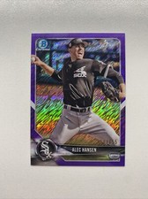 Alec Hansen 2018 Bowman Chrome Prospect Purple Shimmer Refractor /655 White Sox