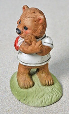 1979 Suzy's Zoo Teddy Bear Figurine Wears His Heart On His Sleeve