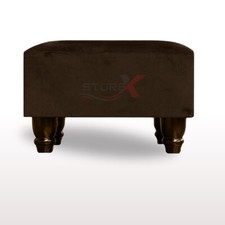 Modern Ottoman Linen Pouffe Footstool Rectangular Padded Seat Footrest Stylish