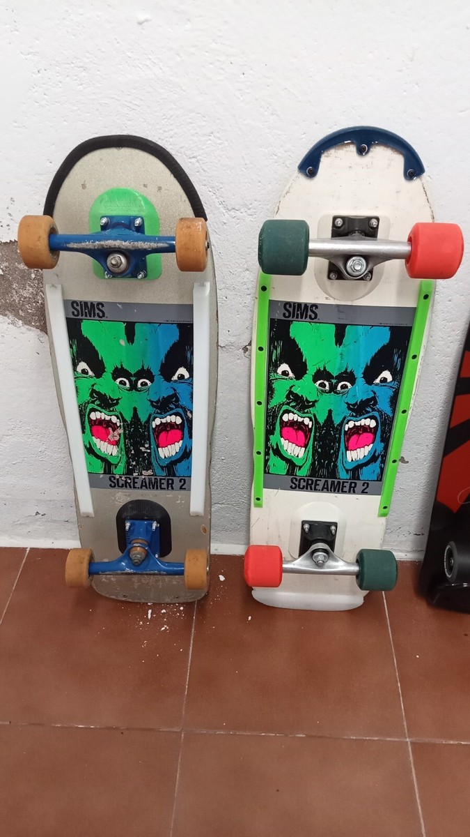 SIMS SKATEBOARD VINTAGE SCREAMER 2, TRACKER XTRACKS, SIMS STREETS