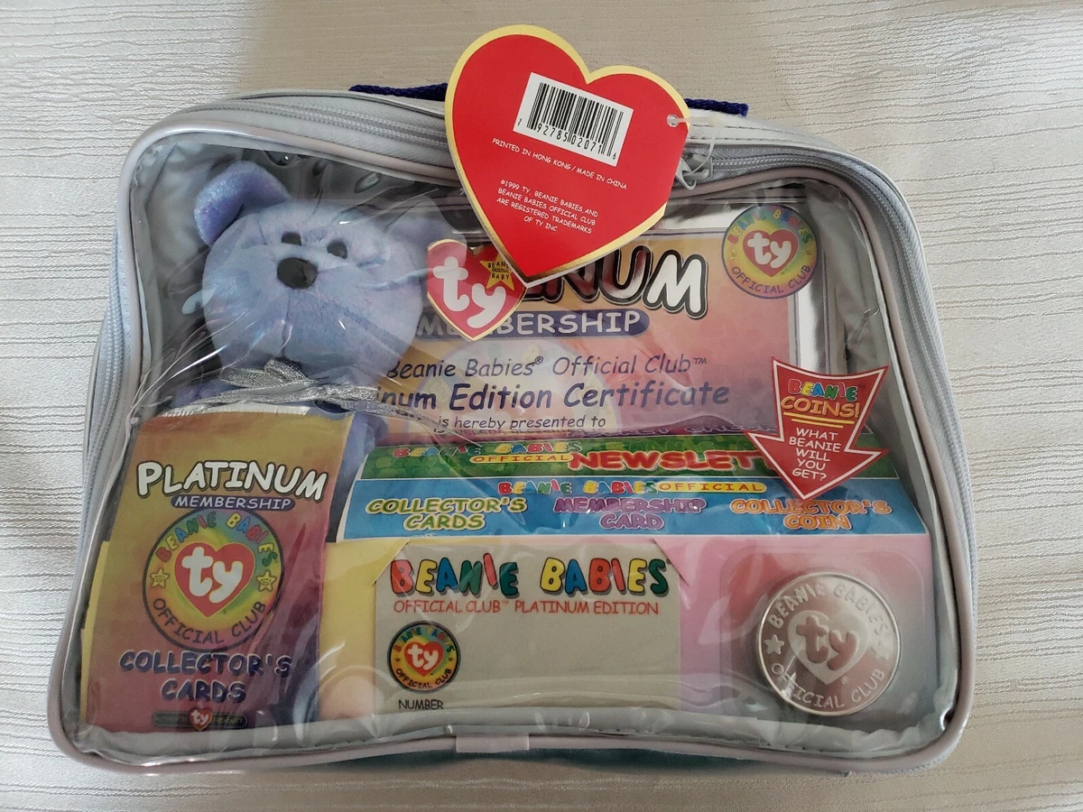 NEW UNOPENED TY PLATINUM MEMBERSHIP BEANIE BABY OFFICIAL CLUB