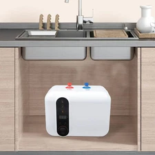 Under Sink Electric Mini Storage Tank Hot Water Heater Compact Storage Tank 10L