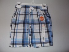 JUMPING BEANS - BOYS - SHORTS - BLUE / GRAY PLAID - SIZE 4    AC-42-25 