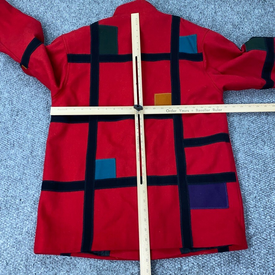 VTG International Scene Wool Patchwork Jacket Wom… - image 11