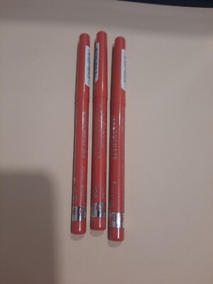 LOT OF 3 RIMMEL EXAGGERATE FULL COLOR LIP LINER 102 PEACHY-BEACHY 0.008oz EACH