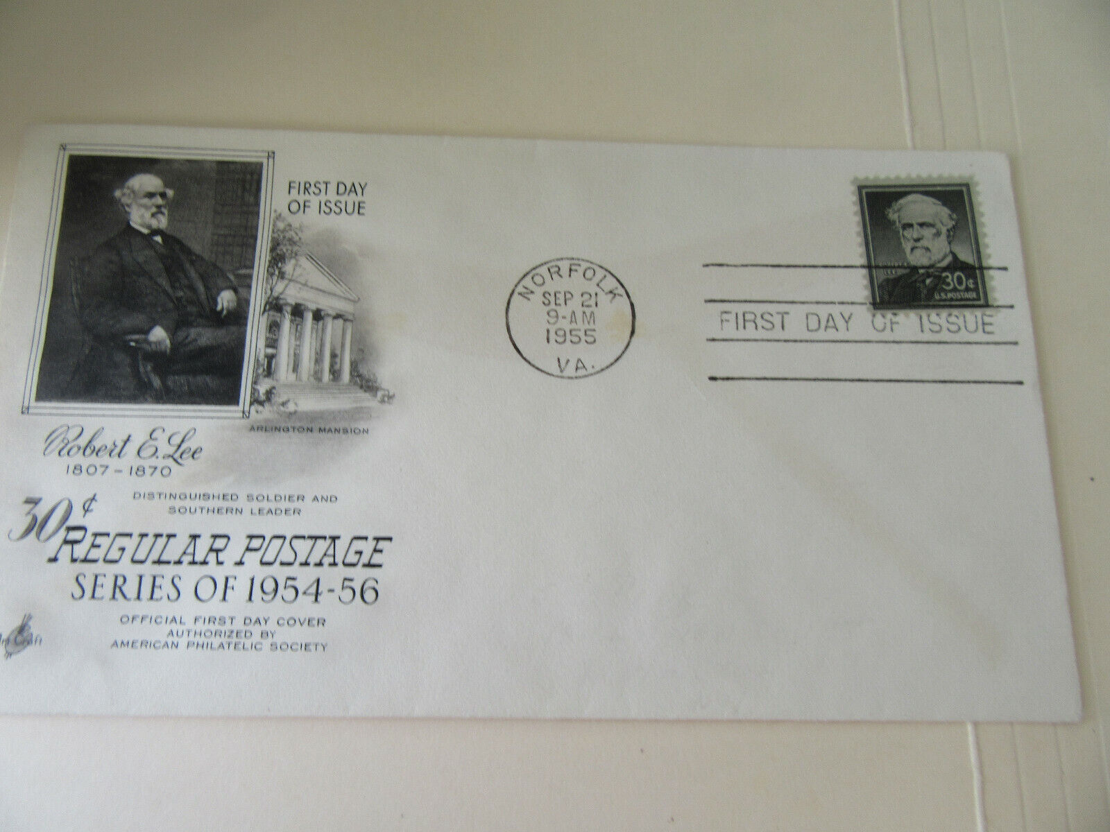 Ranking TOP3 Robert E. Lee 30c Deluxe Stamp Fdc Issue Sc#1049 Cover Art Cachet Craft