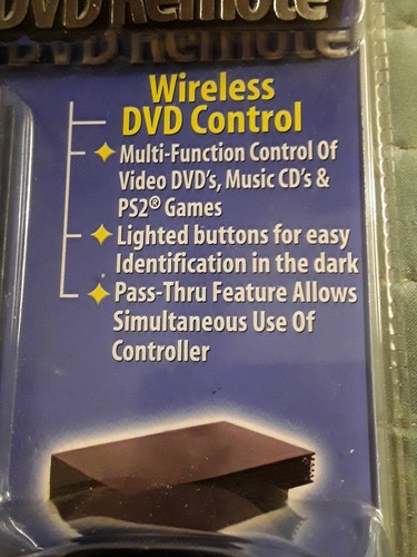 INTEC LIGHTED DVD REMOTE CONTROL WITH CONSOLE PASS THRU ADAPTER NEW SEALED - Picture 2 of 7
