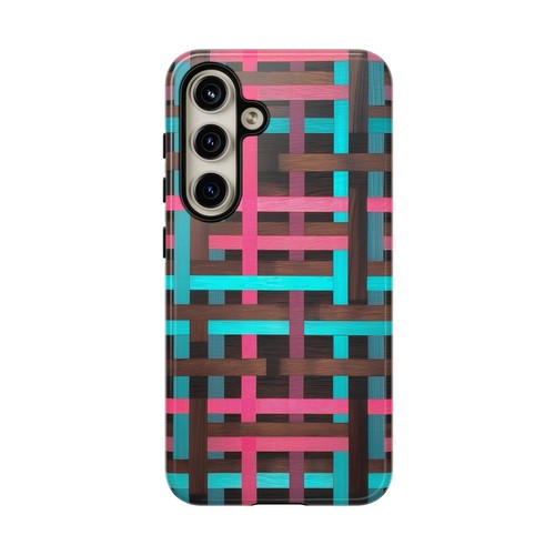 Pink Cyan Birch Grid Phone Case for iPhone, Samsung Galaxy, Pixel - 第 167/240 張圖片