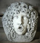BACCHUS FACE WALL PLAQUE ARCHITECTURAL ACCENT HOME DECOR