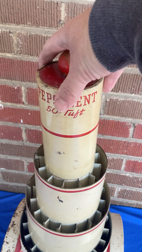 Vintage Metal Pepsodent Toothbrush Store Counter Advertising Revolving Display - Video 1 of 1