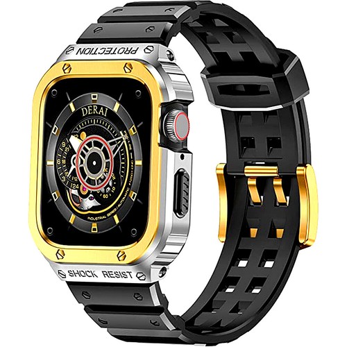 Rugged Military Metal Case+TPU Band Strap For Apple Watch Series 9 8 7 6 5 4 SE - Picture 3 of 16