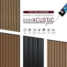 Pannelli Fonoassorbenti Decorativi effetto Legno per Pareti cm275x60 1,65mq/pacc