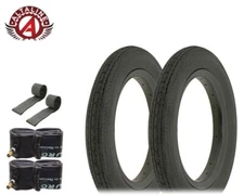 ALTALINE Bicycle TIRE 12" 1/2 X 2 1/4" Black Slick-180 (2) TIRES TUBES & STRIPS