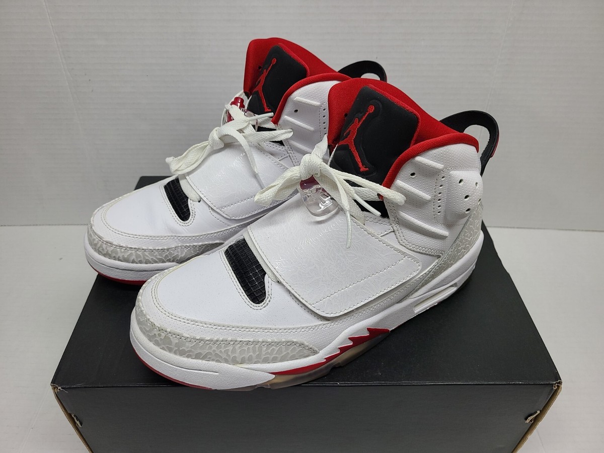 jordan son of mars white gym red black