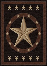Texas Western Star Rustic Cowboy Cowgirl Area Rug *Free Shipping*