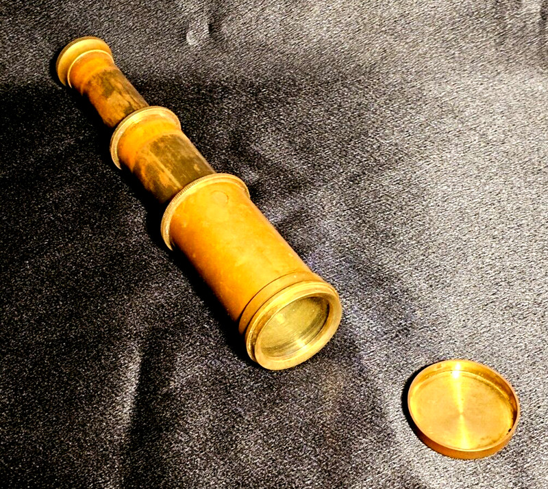 6 1/2" Brass Telescope w/ 3 Stage Mini Handheld Spyglass