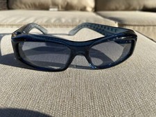 Spy Vintage Sunglasses Rare Clear Blue frame MC, Made In Italy.