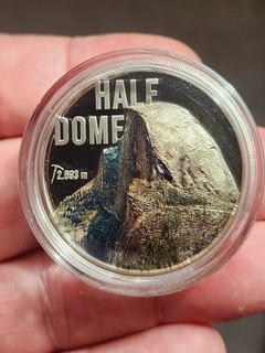 2 oz argent silver coin 10 dollars HALF DOME mountains cook islands 2023