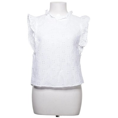 H&M, Top, Größe: S, Weiß, Baumwolle, Blumen, Spitze, Damen #SP8