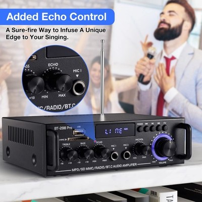 1200W HiFi Verstärker Digital FM USB Stereo Amplifier bluetooth Vollverstärker