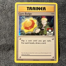Gym Badge (Lt. Surge)  XY205 Promo Holo Pokemon League Stamp Pokemon Card  on eBay