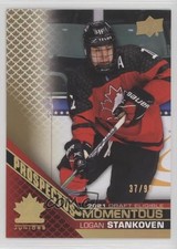 2022 Upper Deck Team Canada Juniors Electric Gold 37/99 Logan Stankoven 1ac1