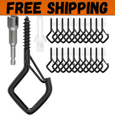 20 PCS Screw Hooks with Safety Buckle, Heavy ...