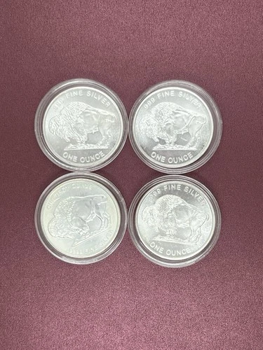Buffalo Indian Head Style .999 Silver 1 oz Rounds Pack of 4