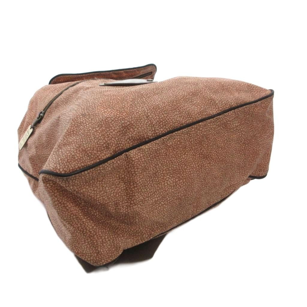 Borboneze BORBONESE Nylon Brown Quail Pattern Backpack Ladies AB Condition — image 4