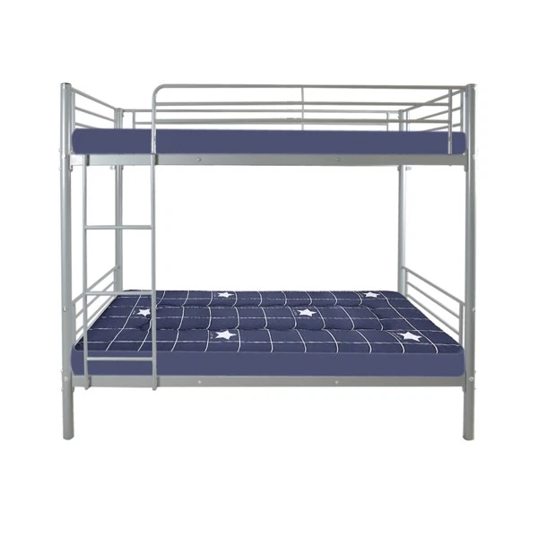 NEW Twin Over Twin Bunk Beds Kids Teens Adult Dorm Bedroom Home w/Ladder Gray - Image 2 of 4