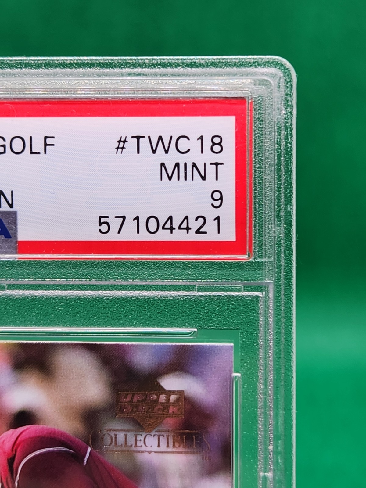 TIGER WOODS PSA 9 2001 UPPER DECK GOLF #TWC18 ROOKIE WOODS COLLECTION RC  view 6