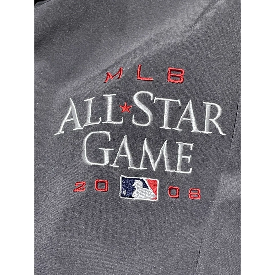 "Chaqueta Yankee Stadium All Star Game 2008 talla mediana gris nueva 24x25"" majestuosa" Foto 3 de 4