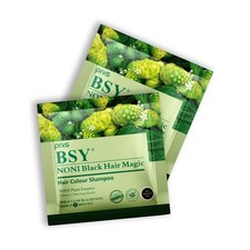 BSY Noni Black Hair Magic Colour Shampoo Natural Black, 12ml Each 24 Sachets