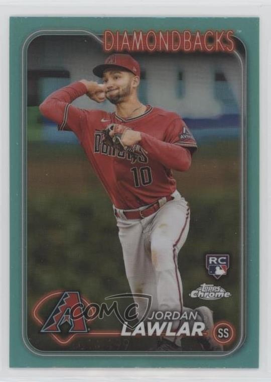 2024 Topps Chrome Aqua Refractor /199 Jordan Lawlar #229 Rookie RC 0w7