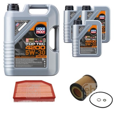 FEBI BILSTEIN Inspektionspaket 8L Liqui Moly Top Tec 4200 5W-30 für BMW Z4