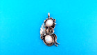 VINTAGE NATIVE AMERICAN STERLING SILVER MOTHER OF PEARL PENDANT--SIGNED — photo 1