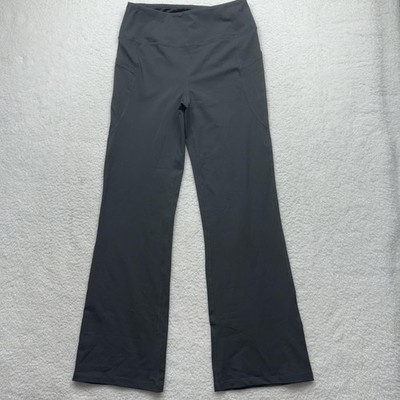 Gradual Yoga Pants Womens 30L Gray High Rise Flare Leg Stretch Pockets Athletic