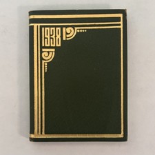 Tiffany & Co NY 1938 Antique Miniature Leather Blue Book Pocket Calendar