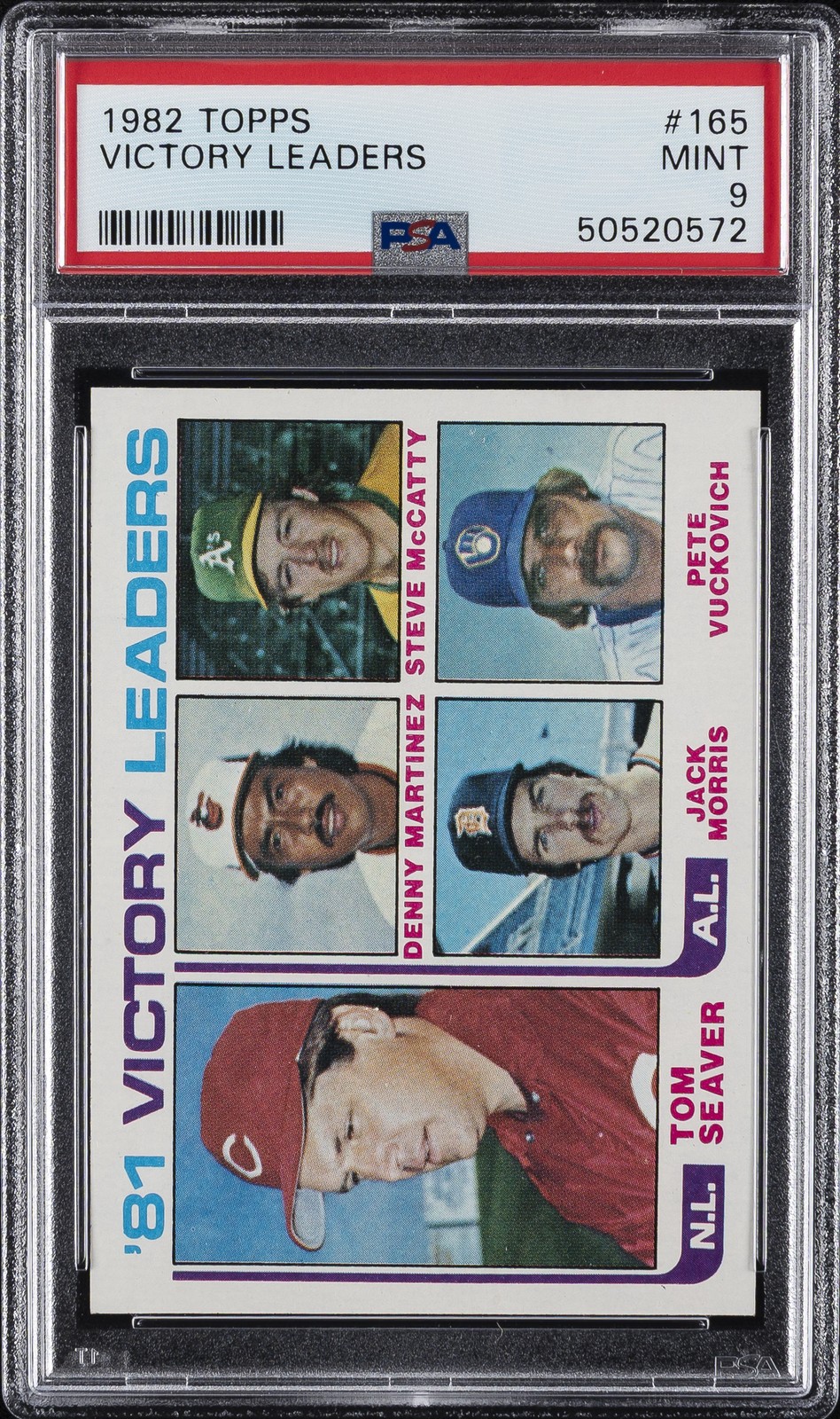 1982 TOPPS #165 VICTORY LEADERS PSA 9