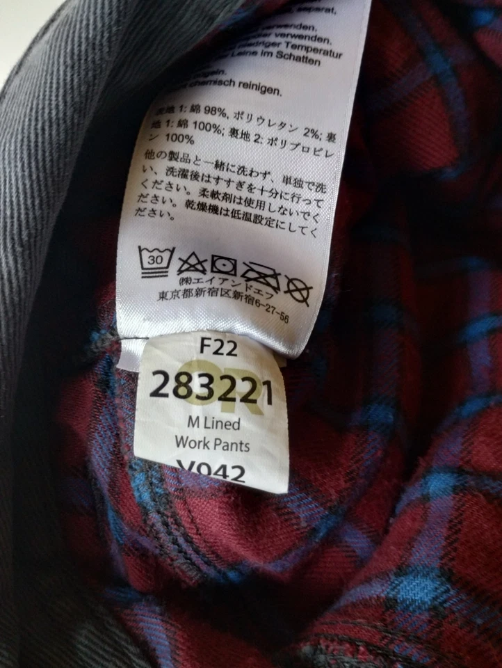 Pantalones de trabajo forrados Outdoor Research Method para hombre interior de franela gris 32x32 Foto 4 de 4