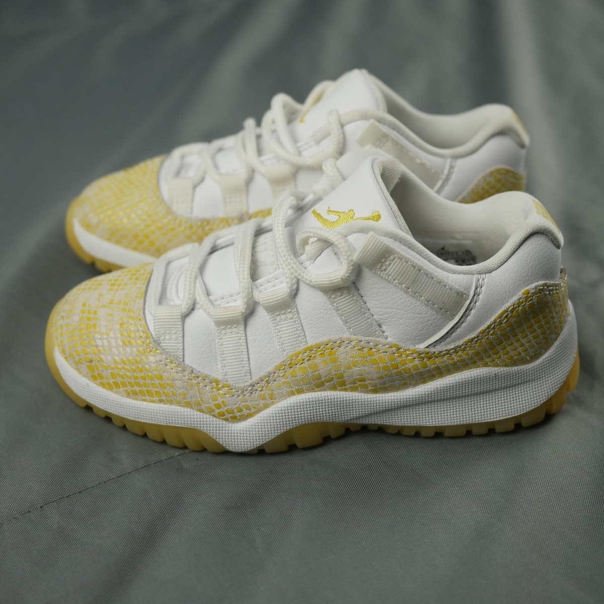 Gold Snakeskin Jordans 11 Jordan 11 Retro Low Snakeskin Shoes PS Size 11C  Basketball 580522