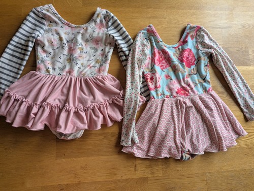 Cheeky Plum Girls floral leotards 3T