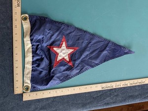 Vintage Burgee Pennant Flag Seacraft Yatching Boating Sailing