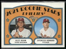 2021 Topps Heritage #11 Phillies 2021 Rookie Stars (Alec Bohm / Spencer Howard)