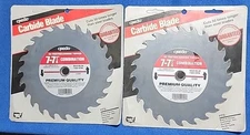 2 Credo Carbide Blade 24 Teeth 7-71/4 Combination 5/8 Arbor W/ Diamond Knockout