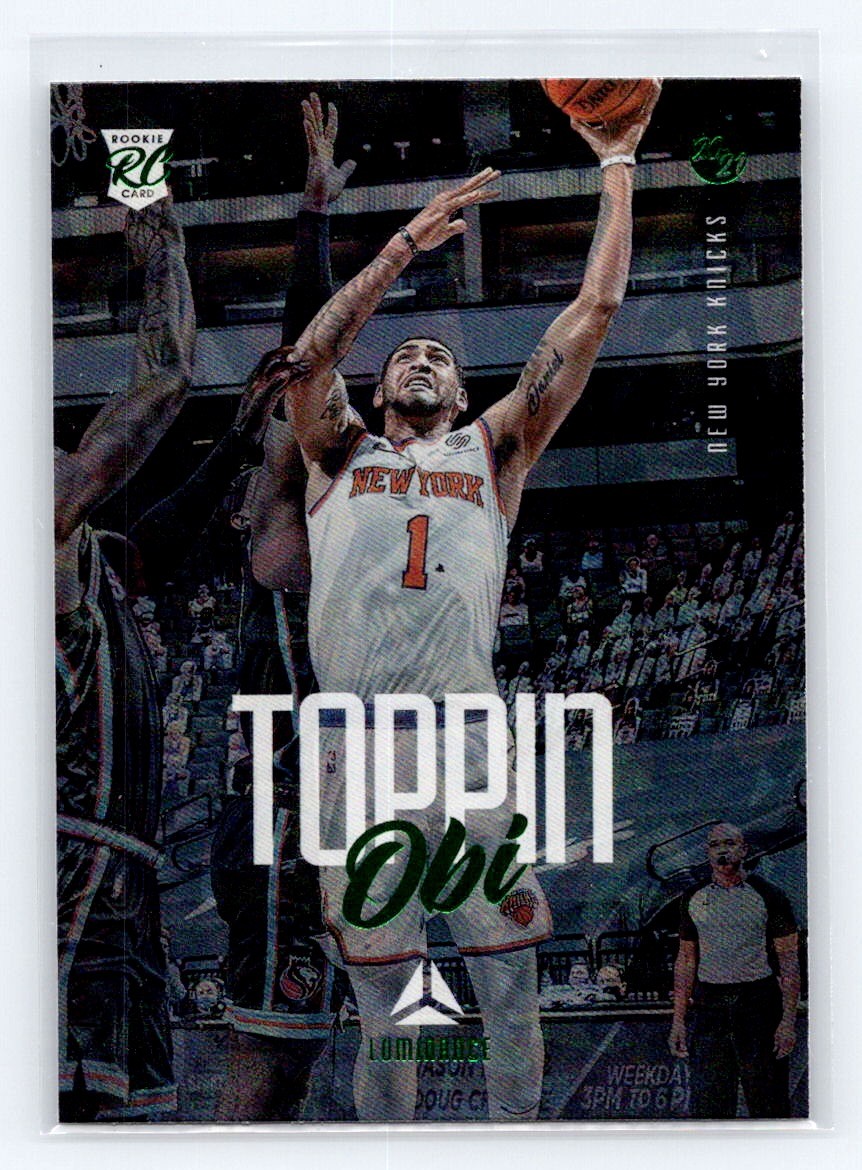2020-21 Panini Chronicles #159 Obi Toppin Green Rookie New York Knicks