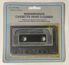 Audio Cassette Head Cleaner Dry Non Abrasive Realistic 44-1160B New Sealed